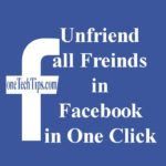 Unfriend all Freinds in Facebook in One Click